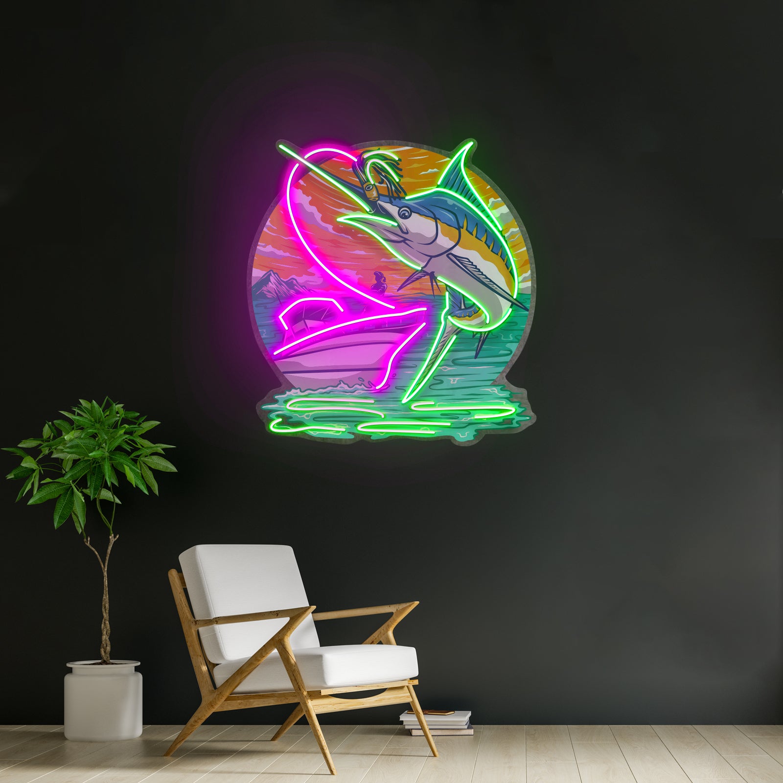 Marlin Sea Fishing Led Neon Sign Light Custom Led Signs