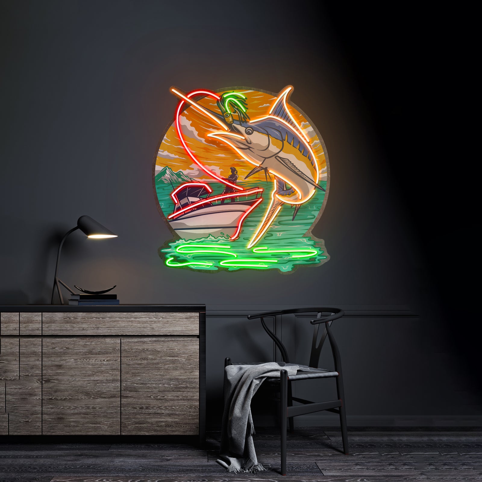 Marlin Sea Fishing Led Neon Sign Light Custom Led Signs