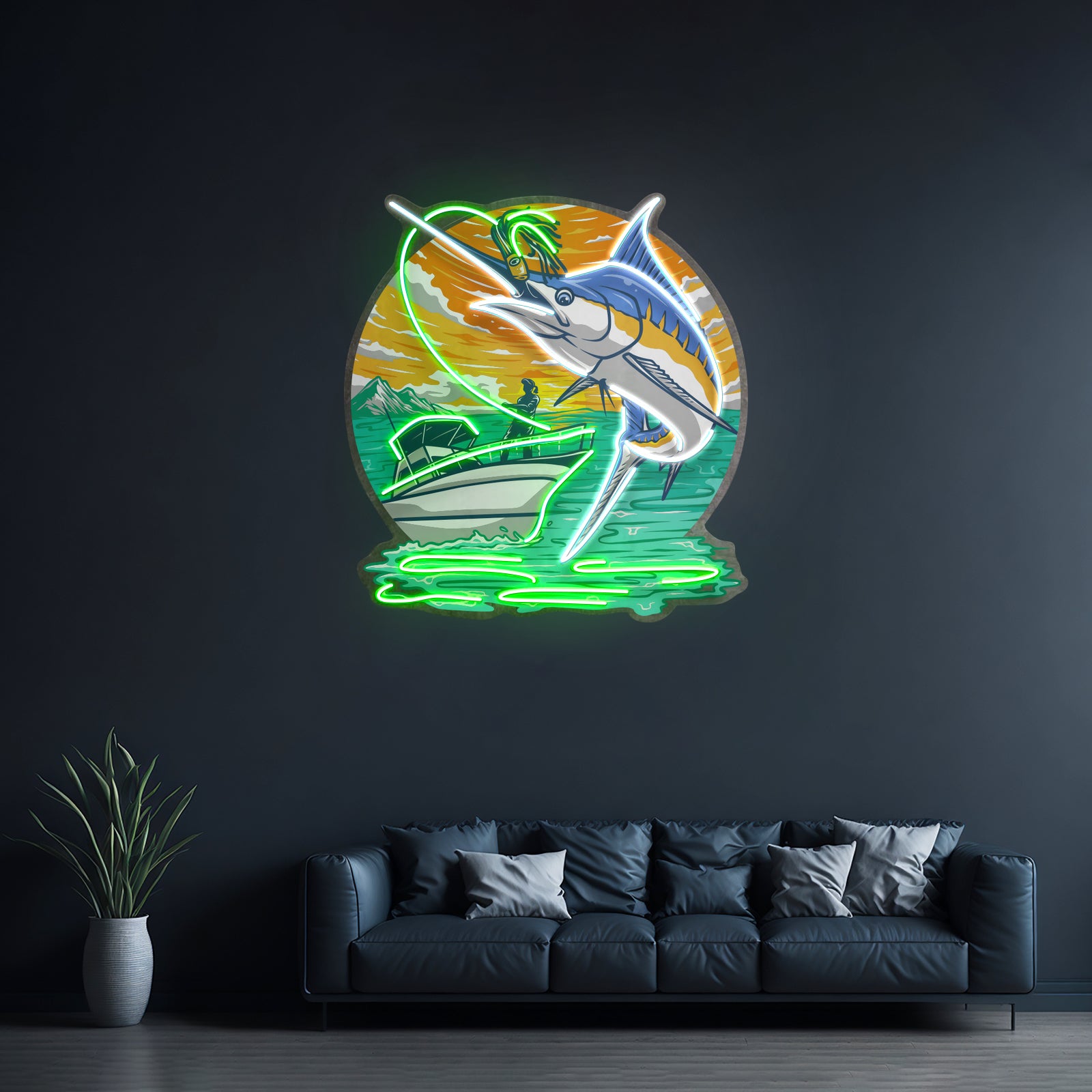 Marlin Sea Fishing Led Neon Sign Light Custom Led Signs