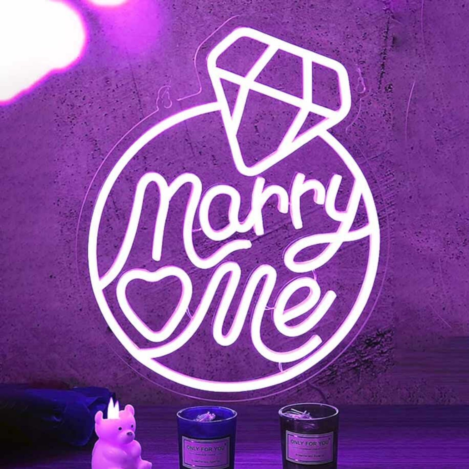 Marry Me Diamond Ring Neon Sign | Shineneon