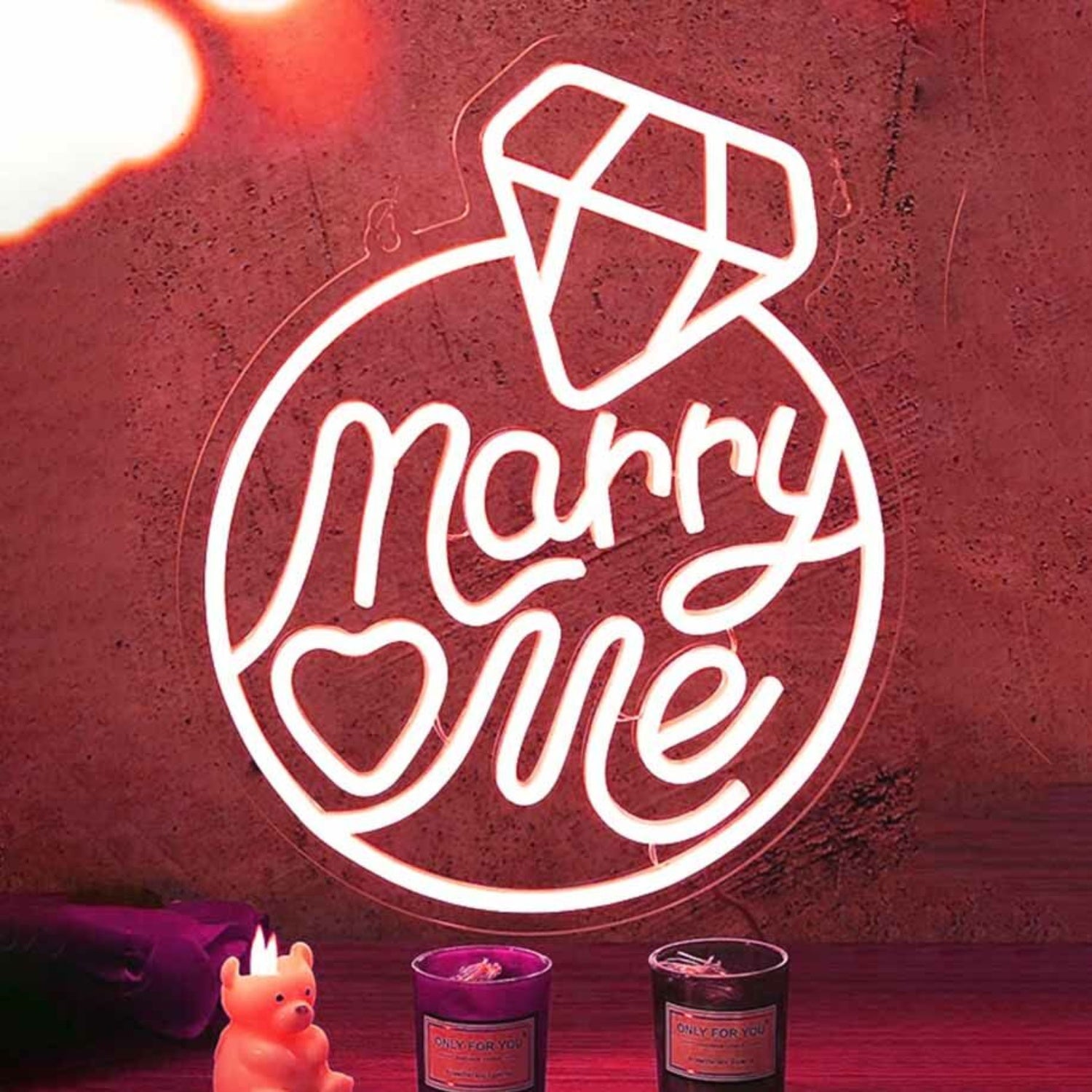 Marry Me Diamond Ring Neon Sign | Shineneon