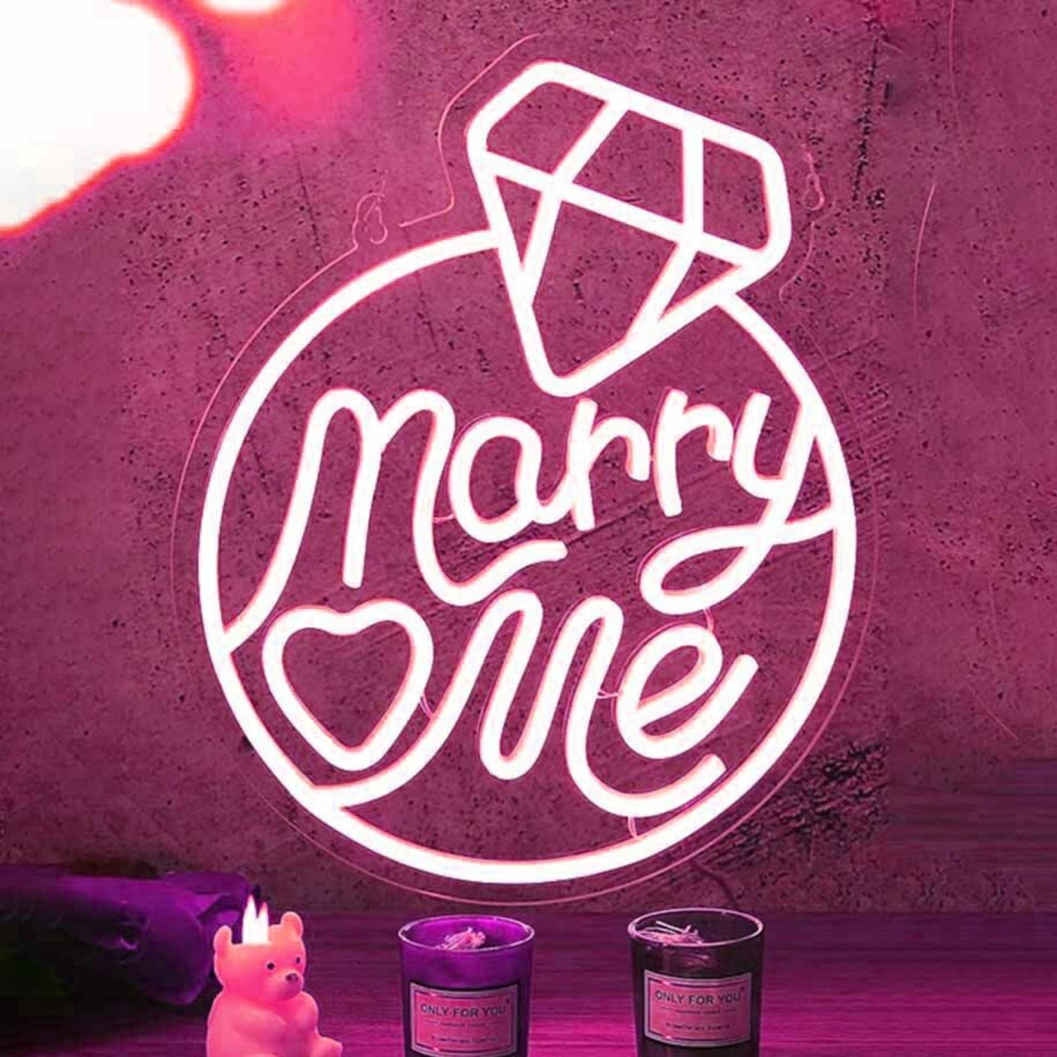 Marry Me Diamond Ring Neon Sign | Shineneon