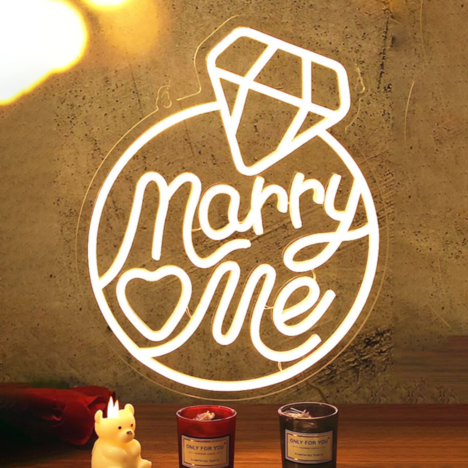 Marry Me Diamond Ring Neon Sign | Shineneon