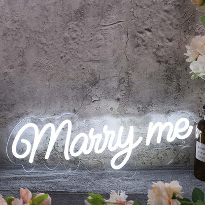 Marry Me White Led Neon Sign - Shineneon
