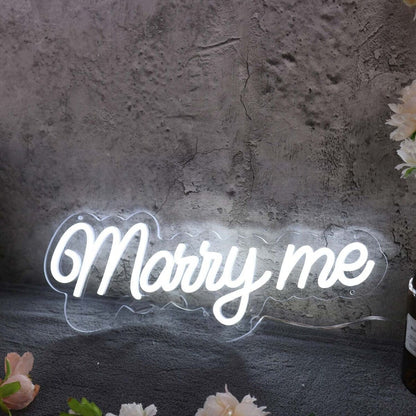 Marry Me White Led Neon Sign - Shineneon