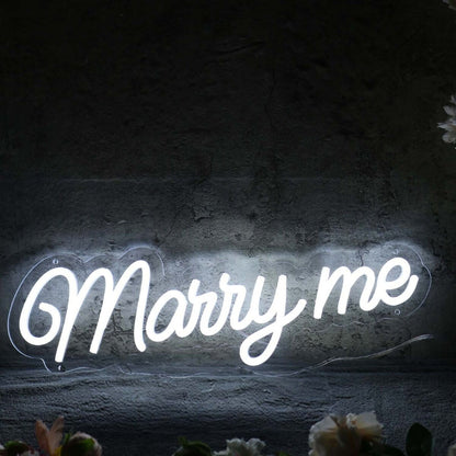 Marry Me White Led Neon Sign - Shineneon