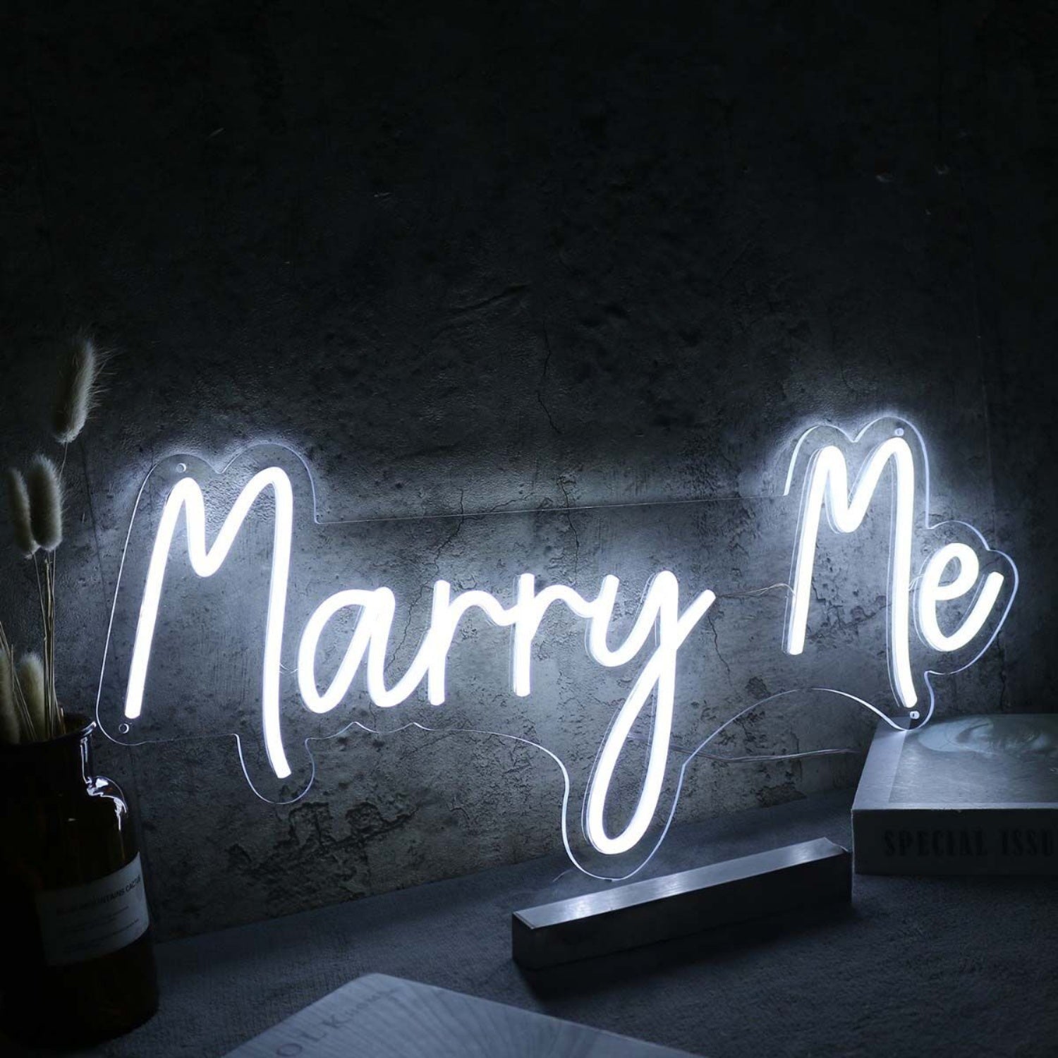 Marry Me White Neon Sign | Shineneon