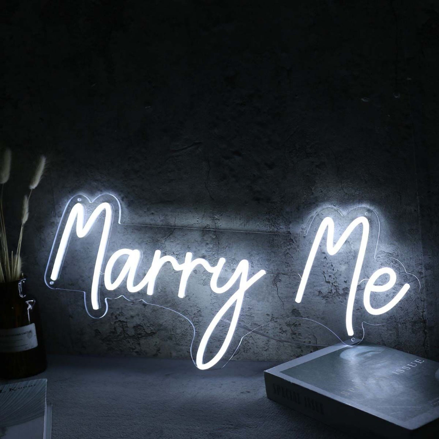 Marry Me White Neon Sign | Shineneon