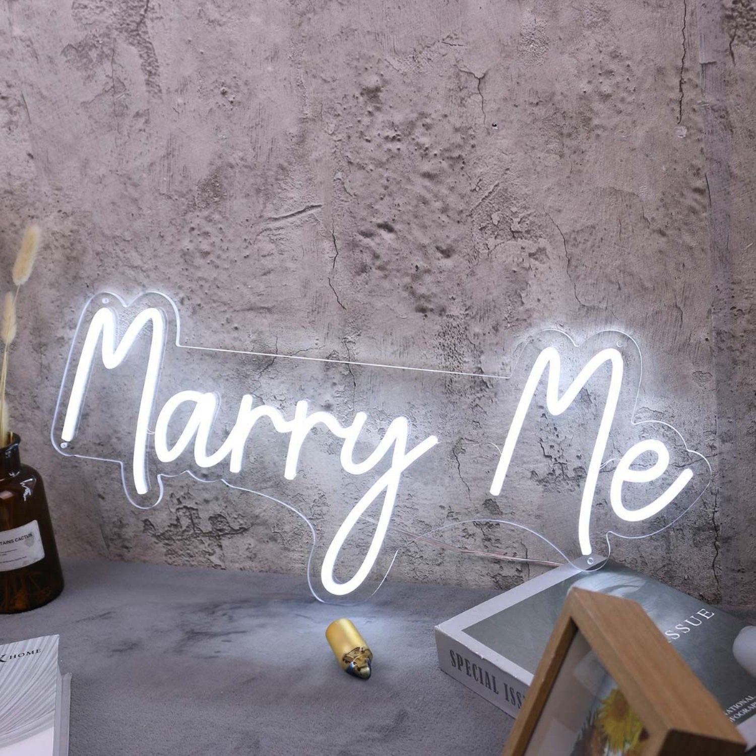 Marry Me White Neon Sign | Shineneon