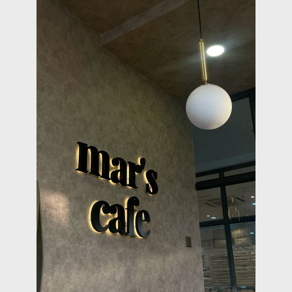 Mars Cafe 3D Backlit Channel Letters Led Light Sign