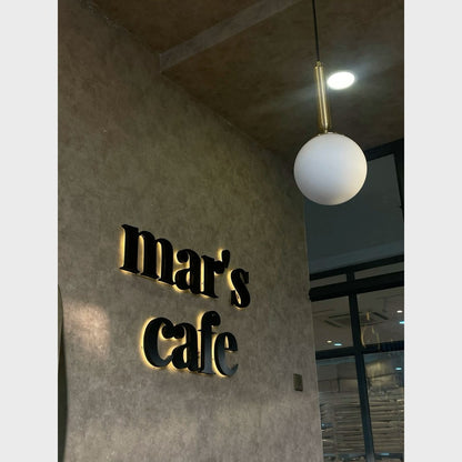 Mars Cafe 3D Backlit Channel Letters Led Light Sign