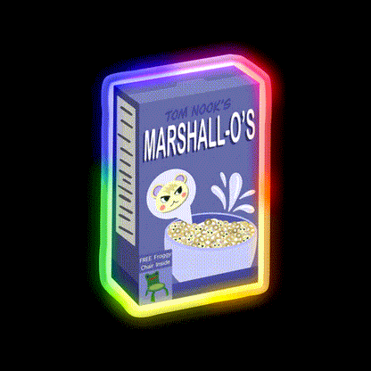 Marshall O S Cereal Snack Food Led Neon Sign Rgb Color - LED neon sign close-up detail