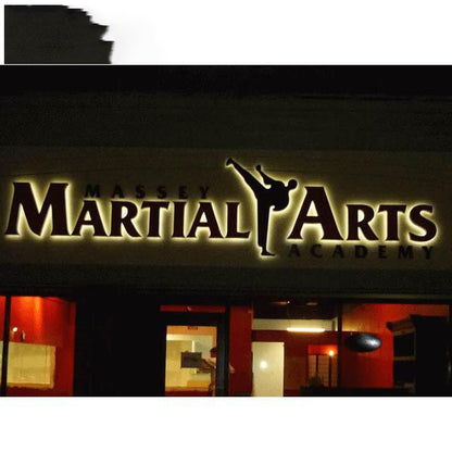 Martial Arts Academy 3D Backlit Letters Business Metal Led Sign - Shineneon