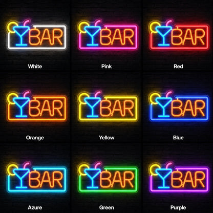 Martini Bar Neon Sign LED Neon Sign color grid