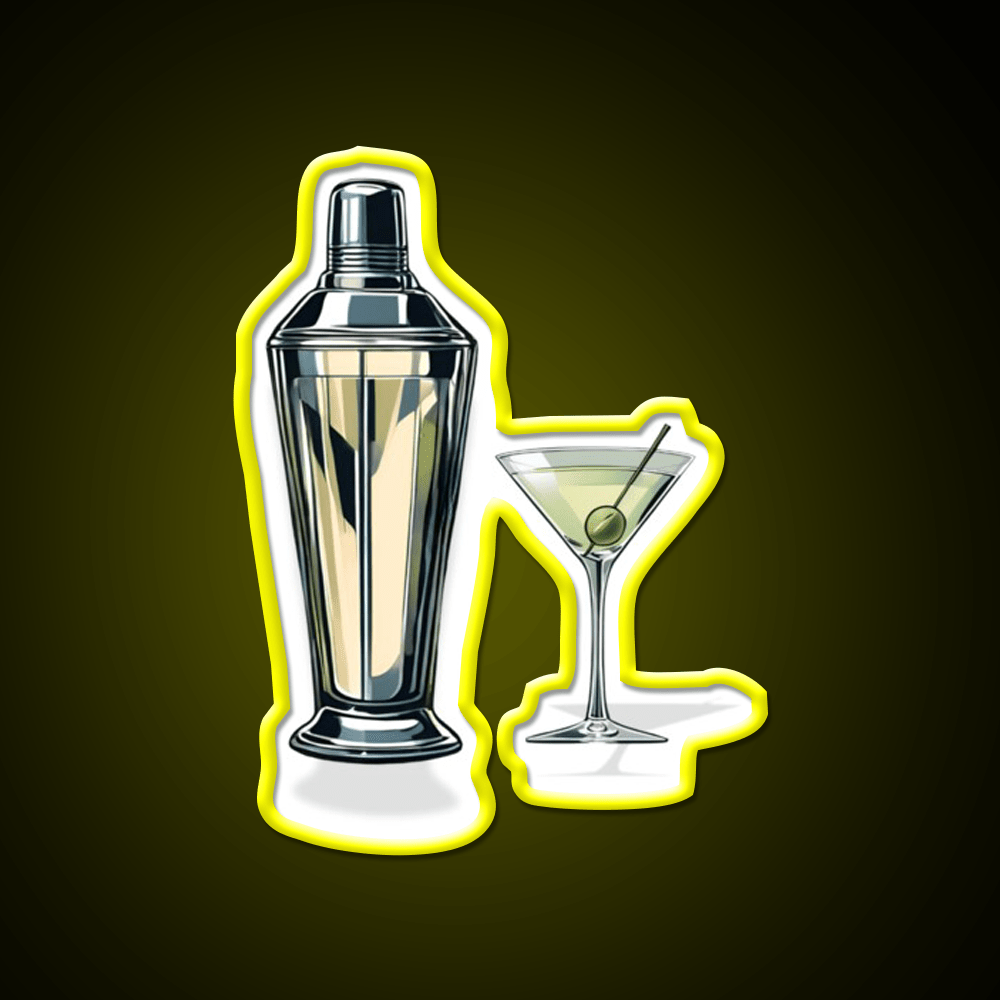 Martini Cocktail Bar Decor Led Neon Sign Rgb Color - Shineneon