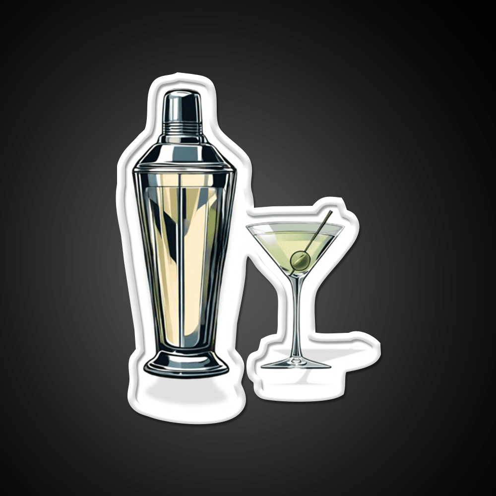 Martini Cocktail Bar Decor Led Neon Sign Rgb Color - Shineneon