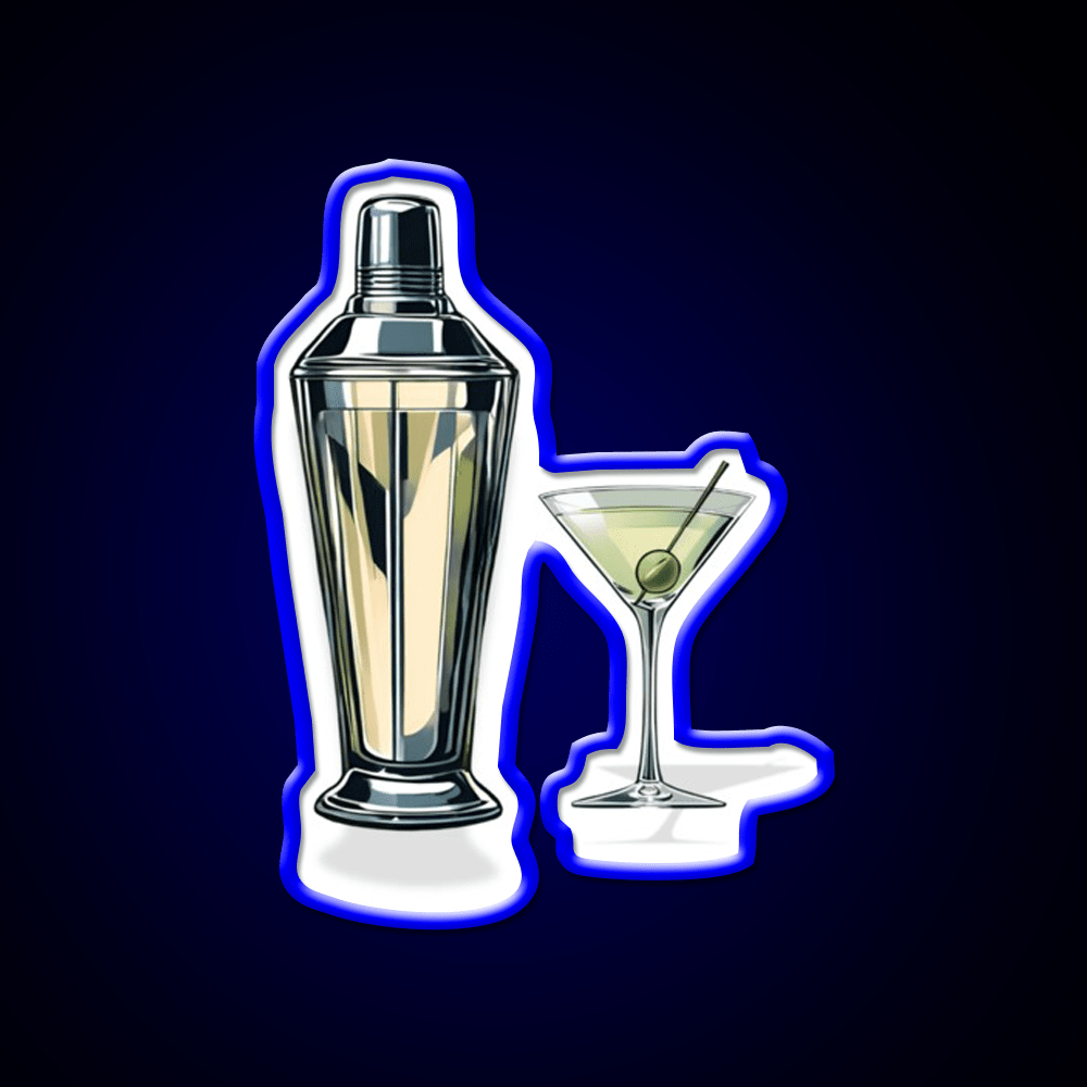 Martini Cocktail Bar Decor Led Neon Sign Rgb Color - Shineneon