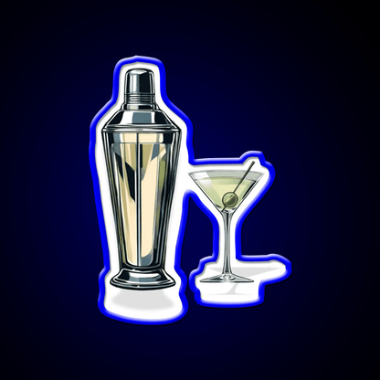 Martini Cocktail Bar Decor Led Neon Sign Rgb Color - Shineneon