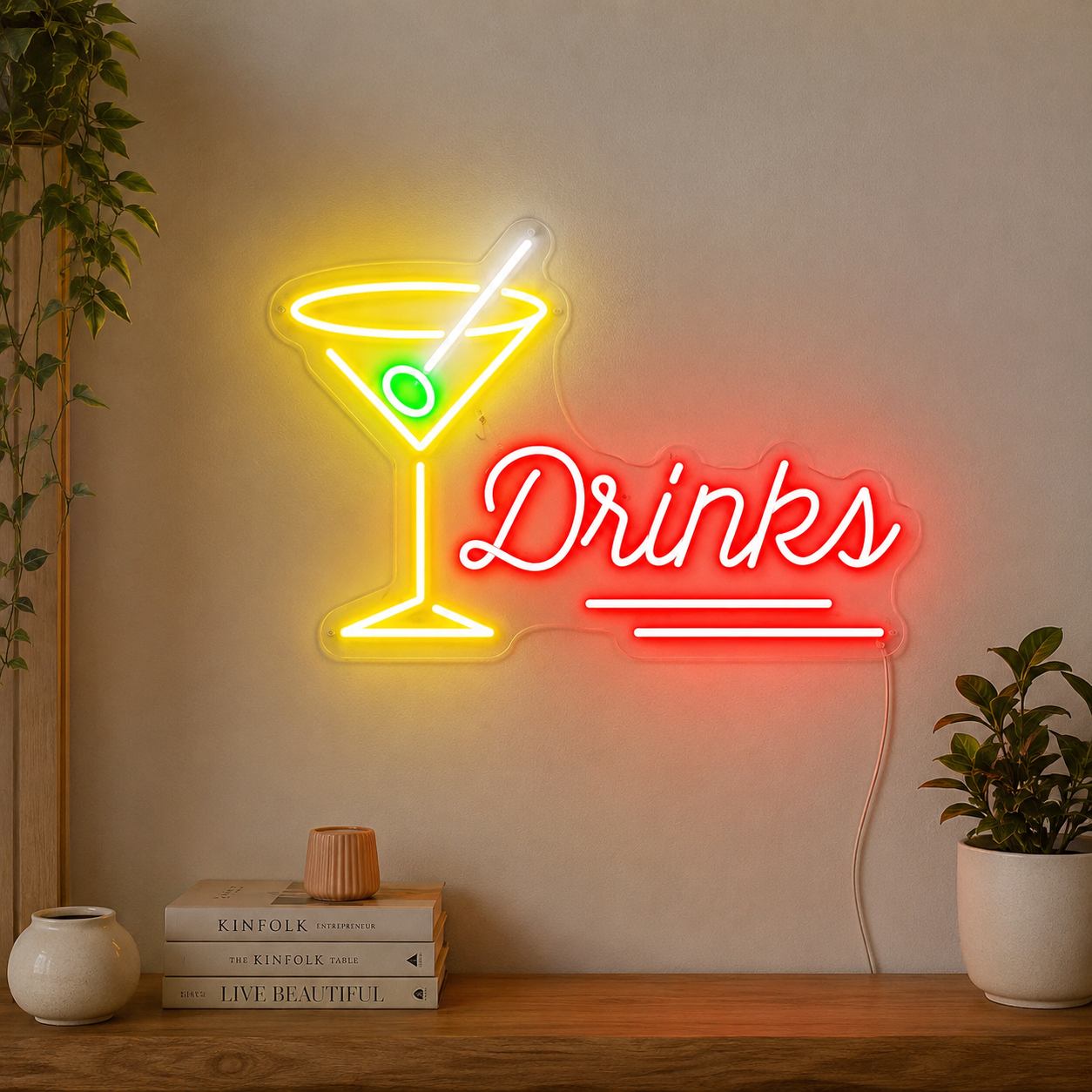 Martini Drinks LED Neon Sign main product image