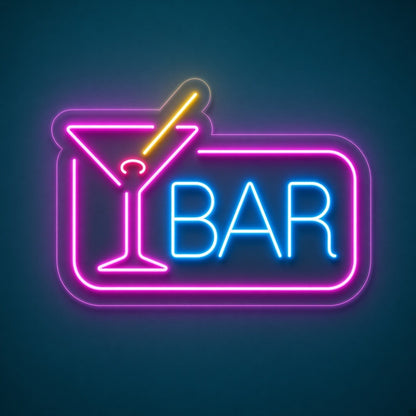 Martini Glass Bar LED Neon Sign - product hero