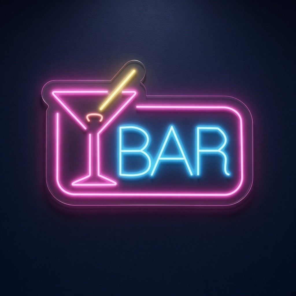 Martini Glass Bar LED Neon Sign - product hero