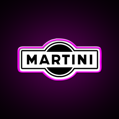 Martini Logo Simple Cocktail Bar Decor Led Neon Sign Rgb Color - Neon sign mounted on wall in room