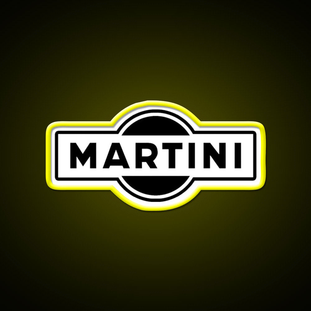 Martini Logo Simple Cocktail Bar Decor Led Neon Sign Rgb Color - Custom LED neon sign front view