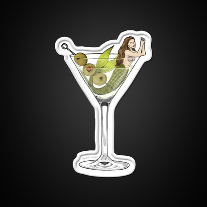 Martini Mermaid Cocktail Bar Decor Led Neon Sign Rgb Color - LED neon sign view 11