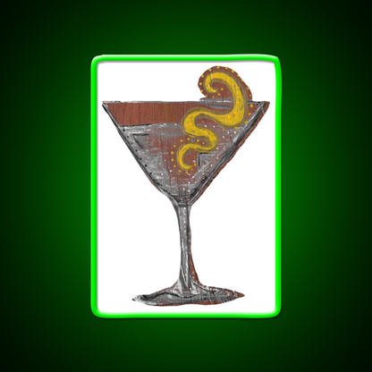 Martini White Background Cocktail Bar Decor Led Neon Sign Rgb Color - LED neon sign view 8