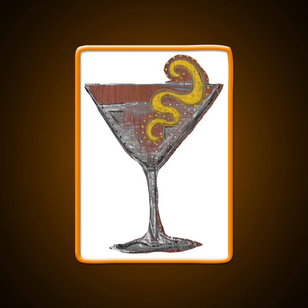 Martini White Background Cocktail Bar Decor Led Neon Sign Rgb Color - LED neon sign view 6