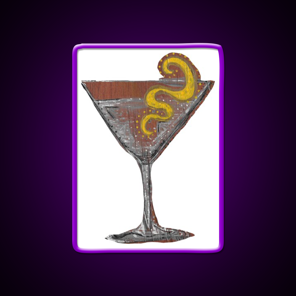 Martini White Background Cocktail Bar Decor Led Neon Sign Rgb Color - LED neon sign view 9