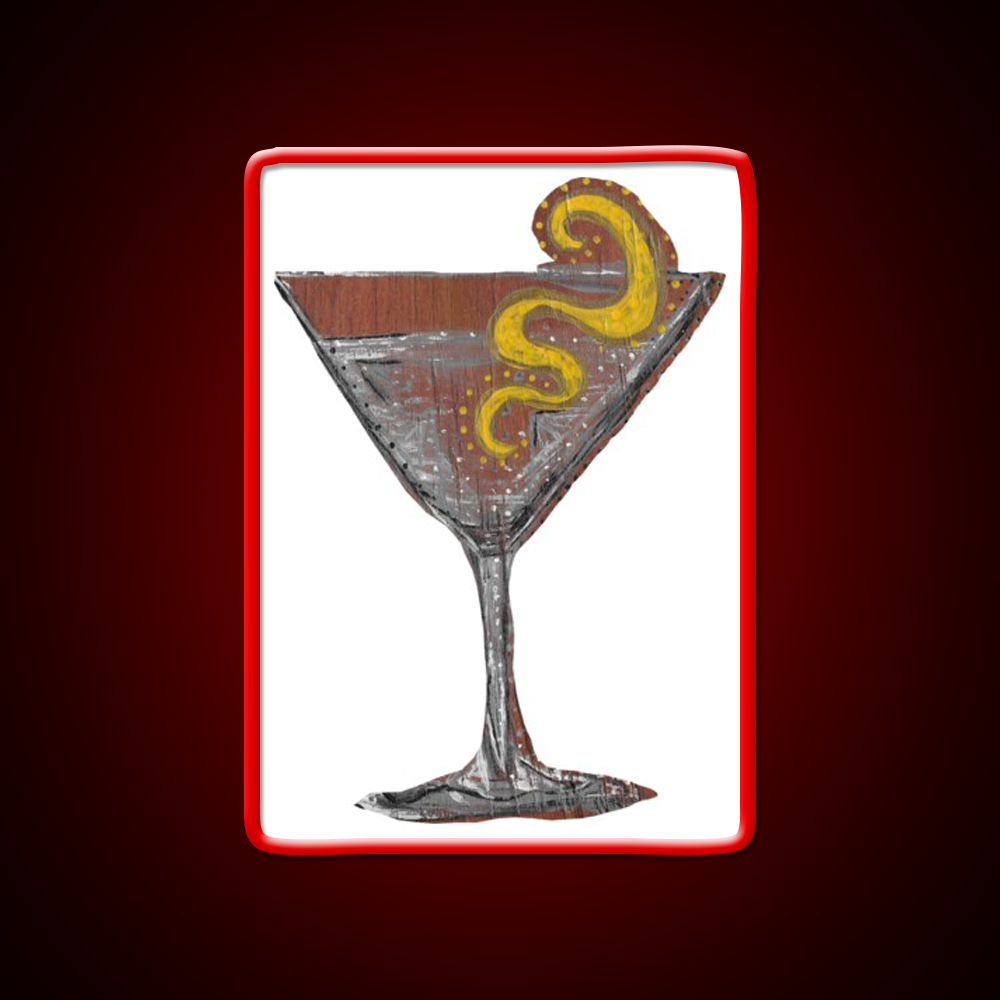 Martini White Background Cocktail Bar Decor Led Neon Sign Rgb Color - LED neon sign view 10