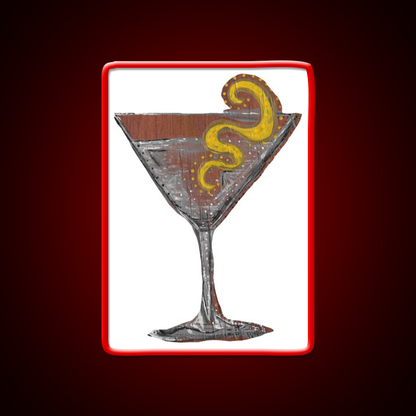 Martini White Background Cocktail Bar Decor Led Neon Sign Rgb Color - LED neon sign view 10