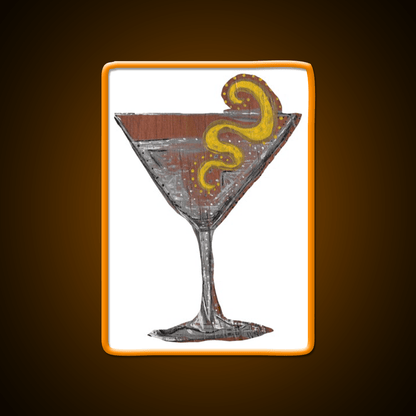 Martini White Background Cocktail Bar Decor Led Neon Sign Rgb Color - Shineneon