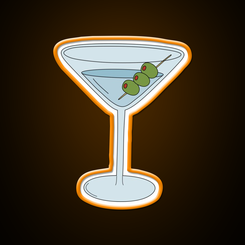 Martini With Olives Cocktail Bar Decor Led Neon Sign Rgb Color - LED neon sign view 6