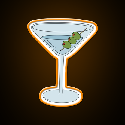 Martini With Olives Cocktail Bar Decor Led Neon Sign Rgb Color - LED neon sign view 6