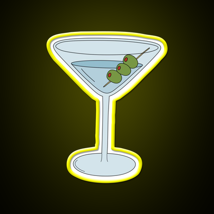 Martini With Olives Cocktail Bar Decor Led Neon Sign Rgb Color - LED neon sign view 7
