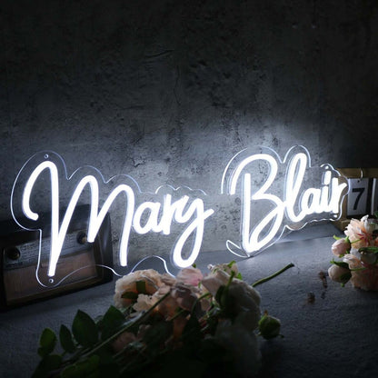 Mary Blair White Led Neon Sign - Shineneon