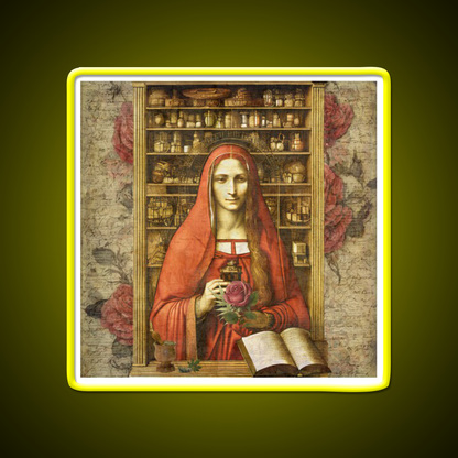 Mary Magdalene Apothecary Hemp Inspired Green Leaf Led Neon Sign Rgb Color - LED neon sign view 7