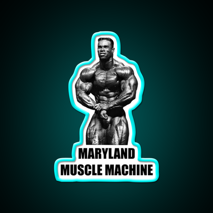 Maryland Muscle Machine Gym Fitness Led Neon Sign Rgb Color - Size and dimension reference
