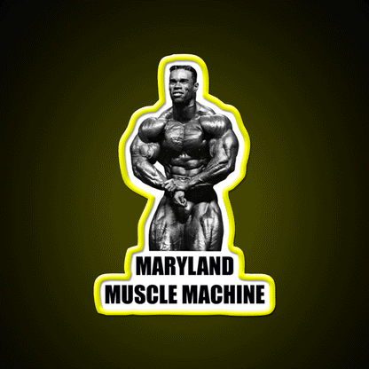 Maryland Muscle Machine Gym Fitness Led Neon Sign Rgb Color - Custom LED neon sign front view