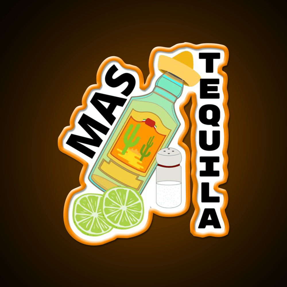 Mas Tequila Party Drink Tequila Led Neon Sign Rgb Color - Shineneon