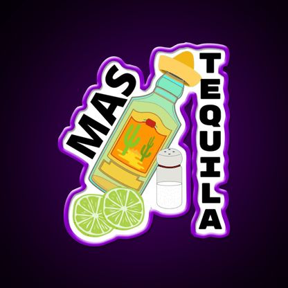 Mas Tequila Party Drink Tequila Led Neon Sign Rgb Color - Shineneon