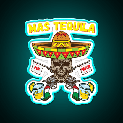 Mas Tequila Por Favor Cinco De Mayo Mexican Party Drink Tequila Led Neon Sign Rgb Color - Shineneon