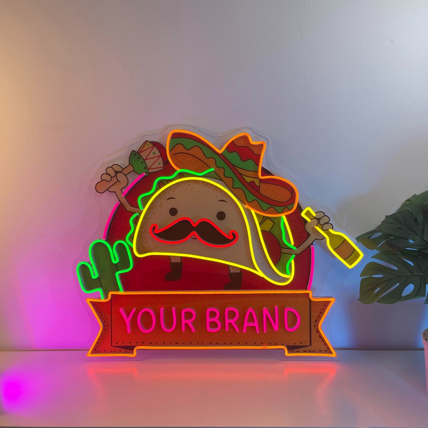 Mascot Tacos Acrylic Led Neon Sign | Shineneon