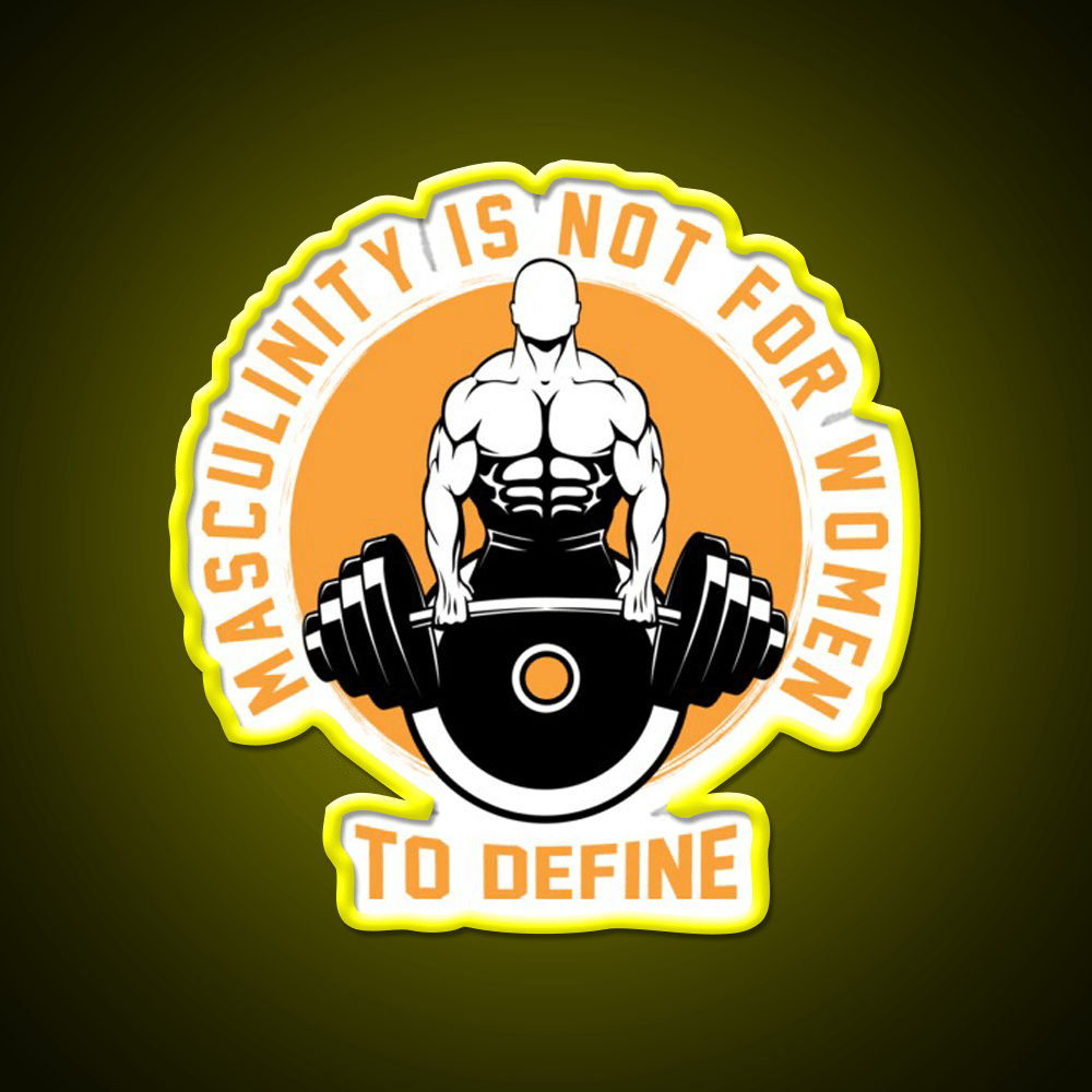 Masculinity Is Not For Women To Define Gym Fitness Led Neon Sign Rgb Color - Shineneon