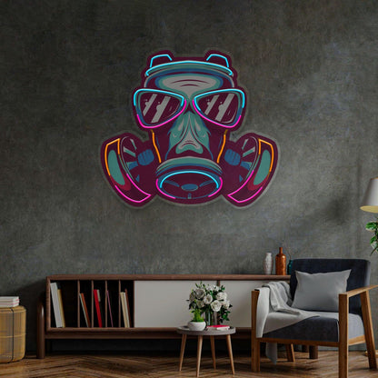 Mask Pop Art Uv Printed Led Neon Sign For Indoor Decor | Shineneon