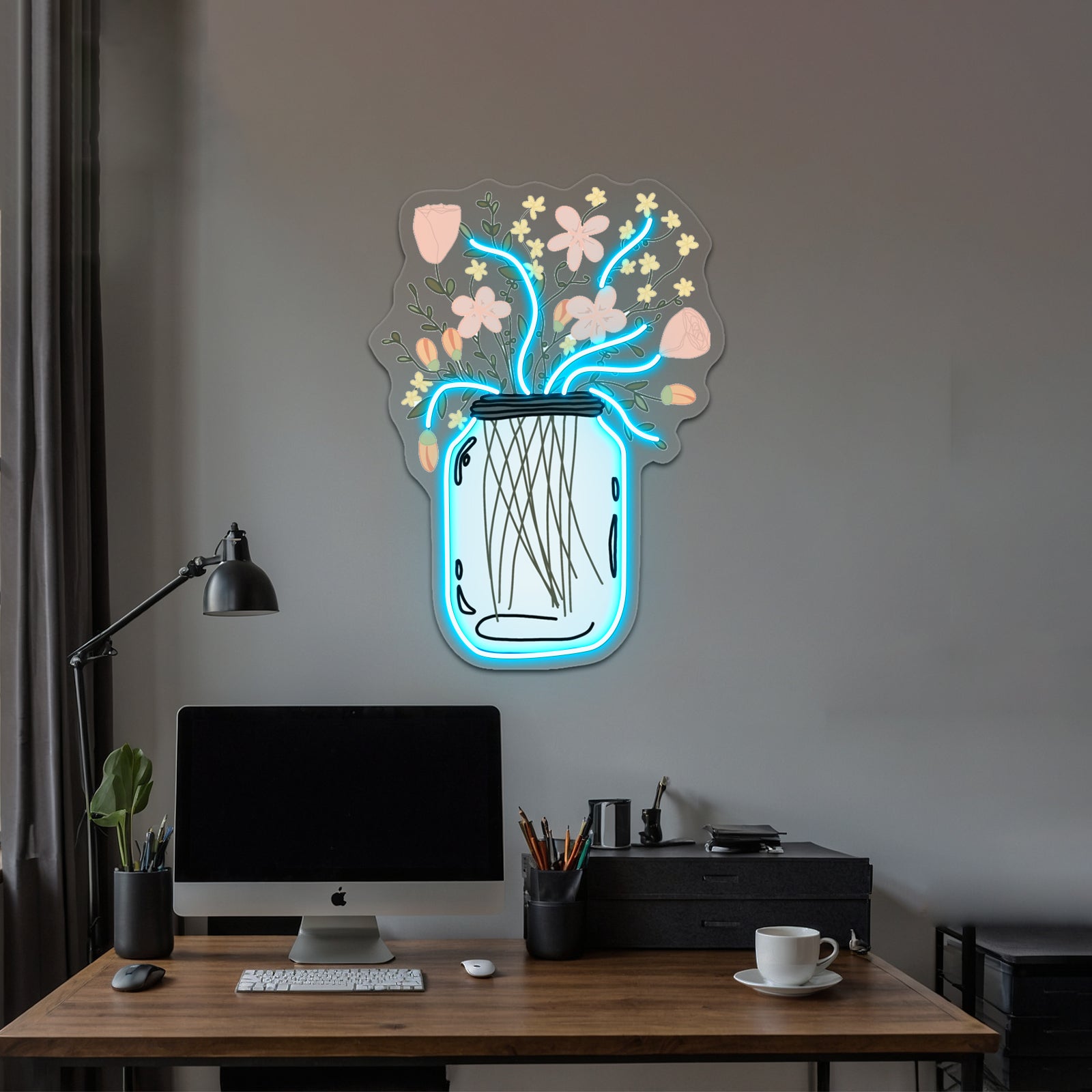 Mason Jar Vase Wall Artwork Neon Signs Wall Artwork Neon Signs | Shineneon