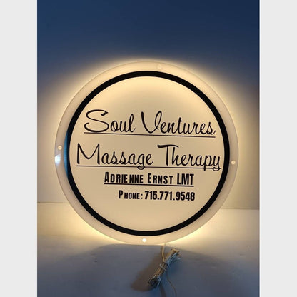 Massage Therapy Acrylic Business Logo Sign - Shineneon