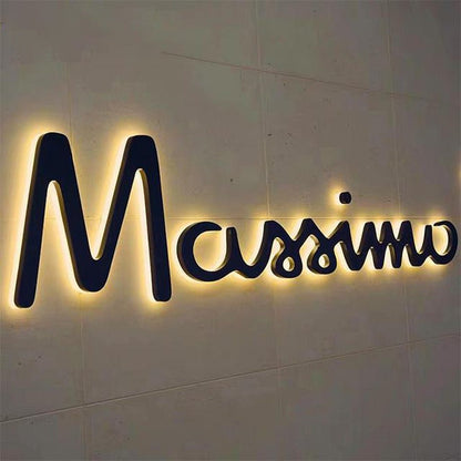 Massimo 3D Backlit Letters Business Metal Led Sign - Shineneon